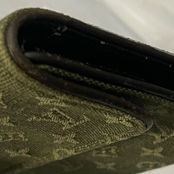 Louis Vuitton vintage min Lin denim green Monogram Wallet - Picture 8 of 13